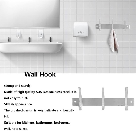 Beautiful 100% Stainless Steal Towel Rack/ Coat Hanger - Picture 1 of 3